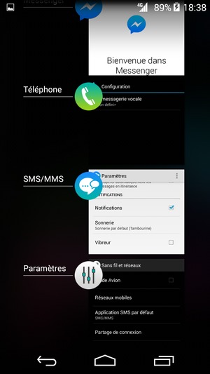 Faites glisser les applis vers la droite pour les fermer