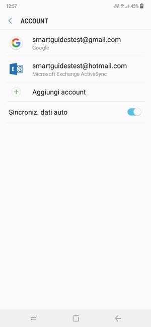 Seleziona il tuo account Google