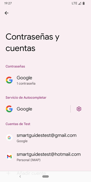Seleccione su cuenta Google