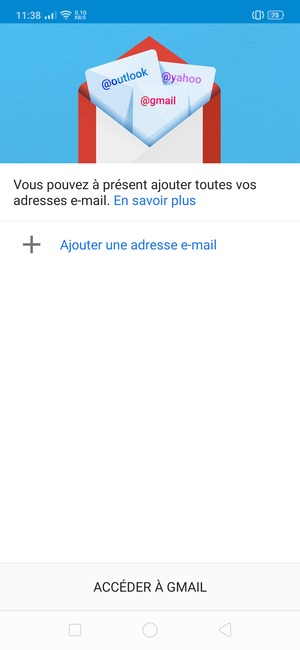Sélectionnez Ajouter une adresse e-mail