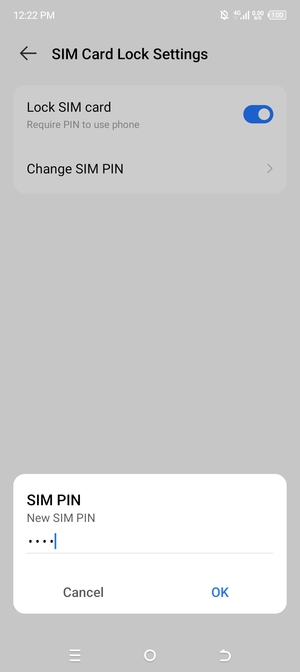 Enter your New SIM PIN and select OK