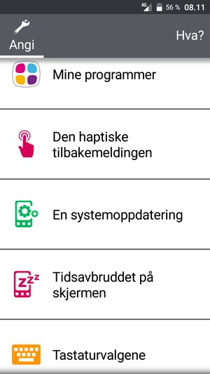 Bla til og velg En systemoppdatering