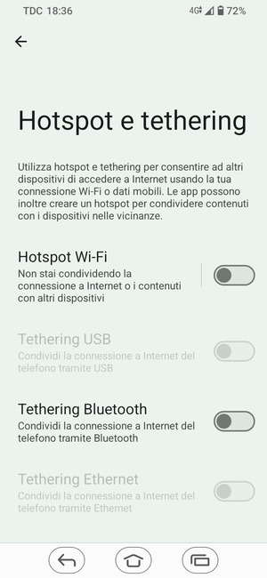 Seleziona Hotspot Wi-Fi