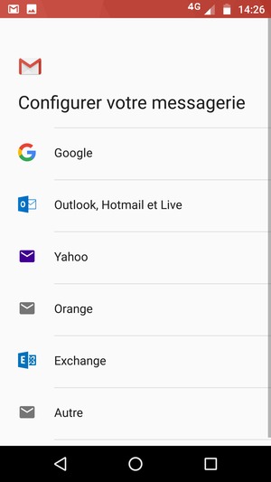 Sélectionnez Exchange