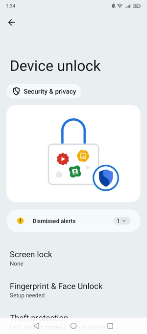 Select Screen lock
