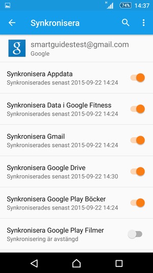 Tryck på Meny-knappen