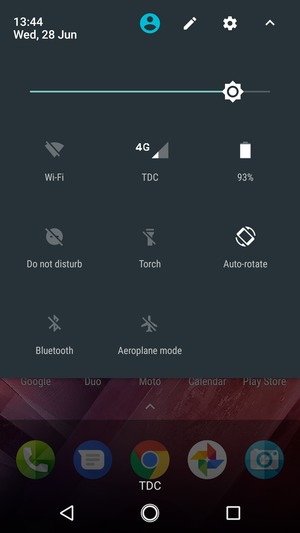 Adjust brightness to the required level