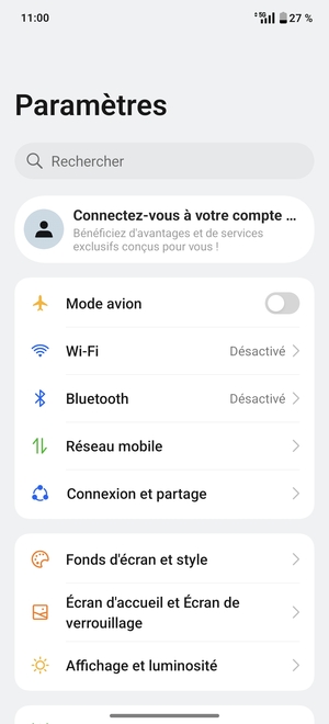 Sélectionnez Réseau mobile