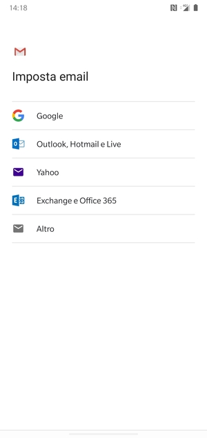 Seleziona Exchange e Office 365