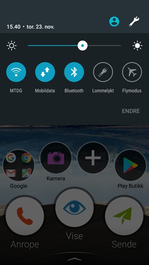 Slå av Wi-Fi  og Bluetooth