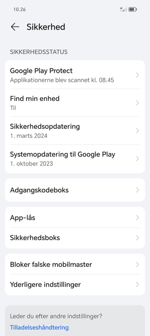 Vælg Yderligere indstillinger