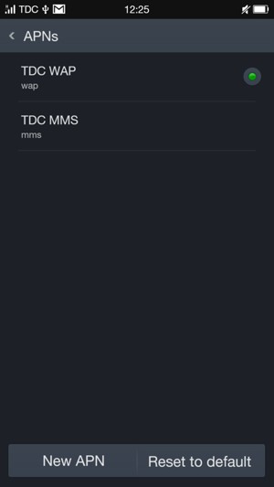 Select Reset to default