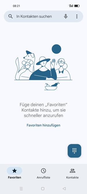 Wählen Sie Tastenfeld