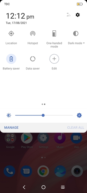 Turn on  Battery saver