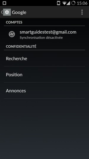 Sélectionnez votre compte