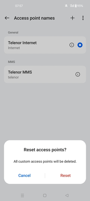 Select Reset