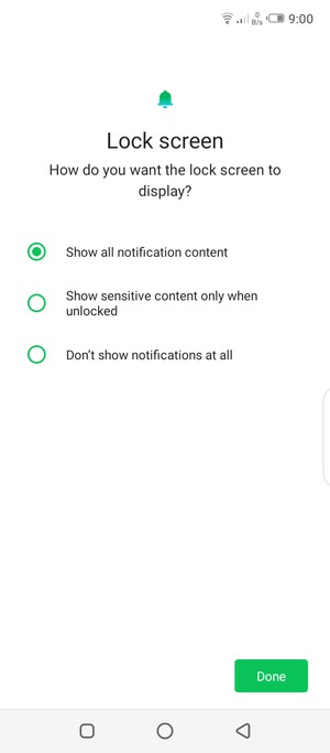 Select your preferred option and select Done