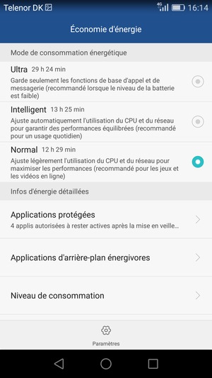 Faites défiler et sélectionnez Intelligent
