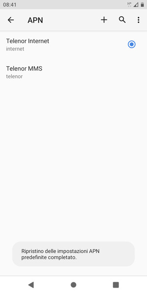 Seleziona Nuovo APN