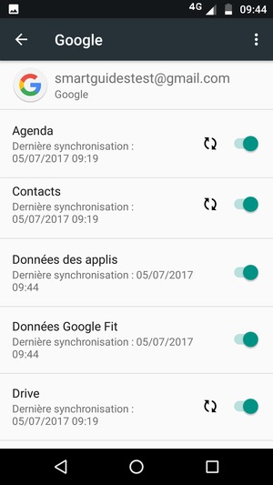 Vos informations seront synchronisées