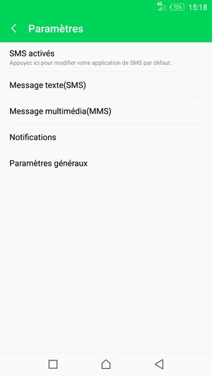 Sélectionnez Message texte(SMS)