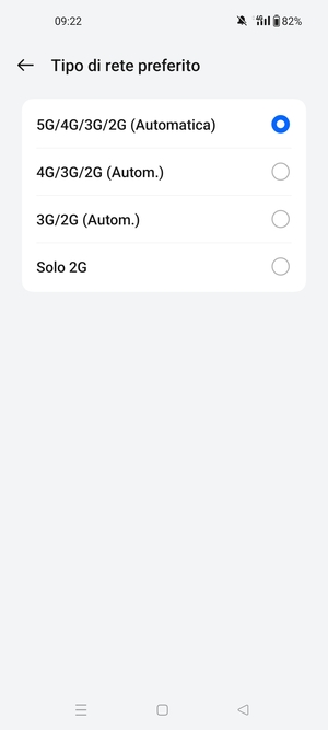 Seleziona la tua opzione preferita