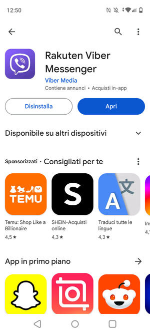 Seleziona Apri