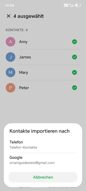 Wählen Sie Ihr Google Konto