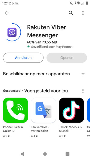 Wacht tot het installatieproces beëindigd is
