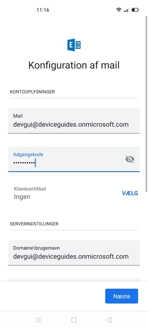 Indtast din adgangskode