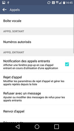 Sélectionnez Boîte vocale