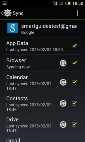 Your information will be synchronised