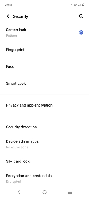 Scroll to and select SIM card lock