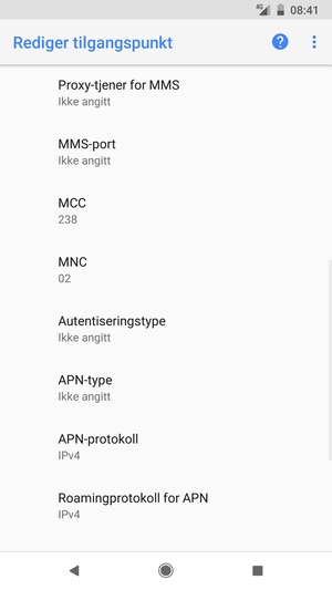 Bla ned og skriv inn MMS-informasjon