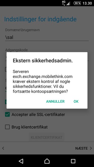 Vælg OK