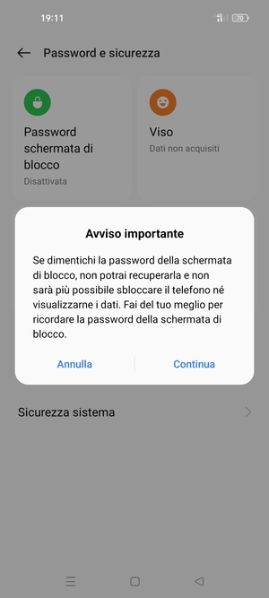 Seleziona Continua