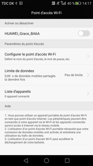 Sélectionnez Configurer le point d'accès Wi-Fi