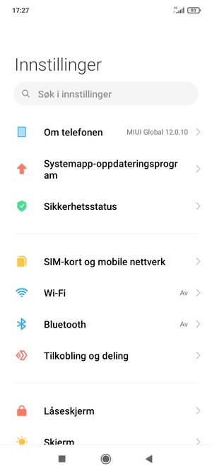 Velg Wi-Fi