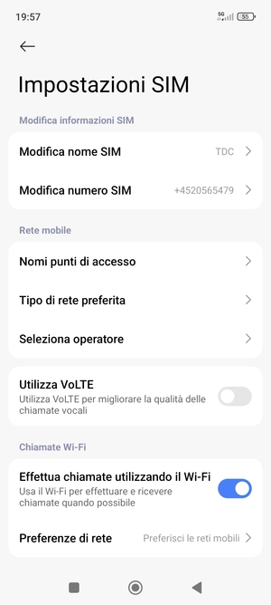 Seleziona Seleziona operatore