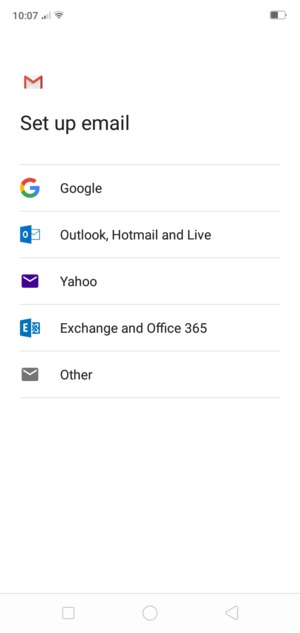 Select Exchange and Office 365