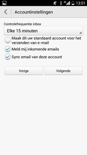 Selecteer Volgende