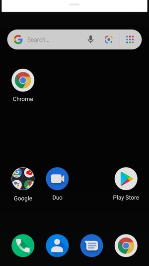 Slide down the top menu