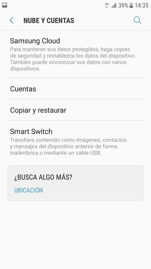 Seleccione Cuentas