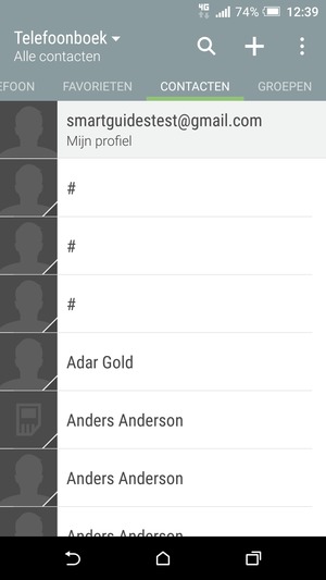 Selecteer de Menu-knop