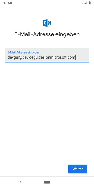 Geben Sie Ihre E-Mail-Adresse ein und wählen Sie Weiter