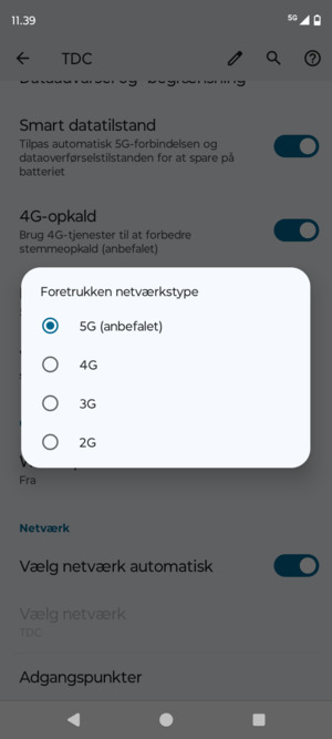 Vælg din foretrukne mulighed