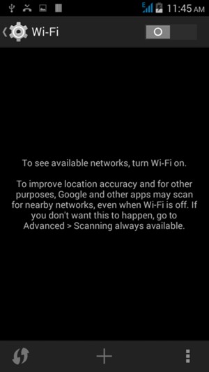 Turn Wi-Fi on
