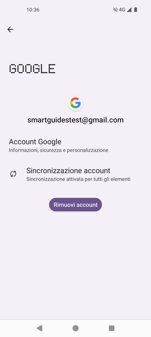 Seleziona Sincronizzazione account