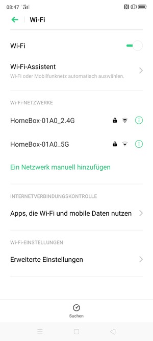 Wählen Sie das Wireless-Netzwerk, zu dem Sie eine Verbindung herstellen möchten