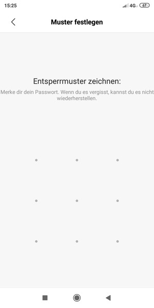 Zeichnen Sie ein Entsperrmuster